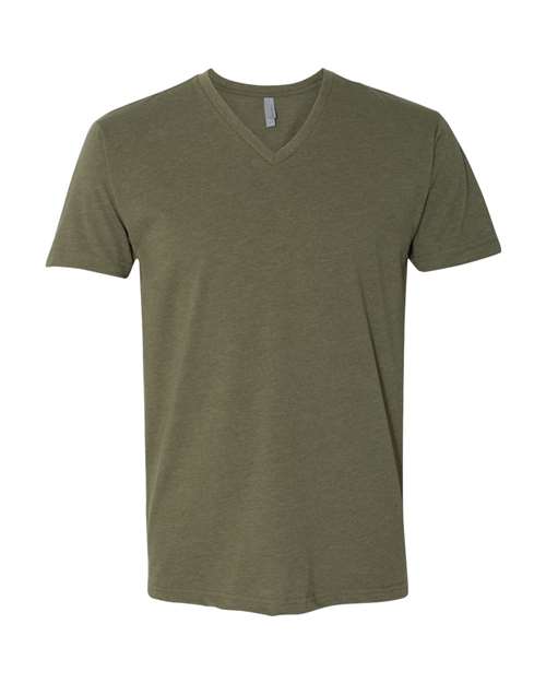 Load image into Gallery viewer, Unisex CVC V-Neck T-Shirt - Military Green