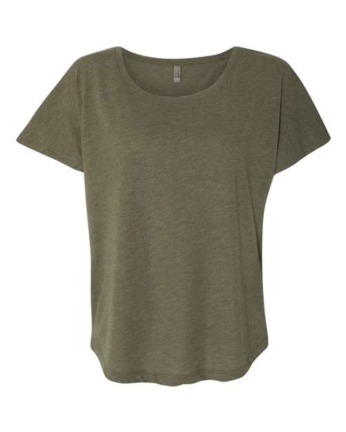 Load image into Gallery viewer, Women’s Triblend Dolman T-Shirt - Military Green