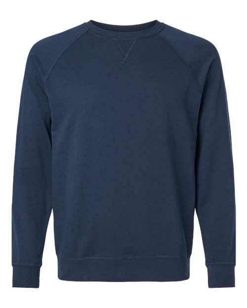 Load image into Gallery viewer, Unisex Laguna Raglan Crewneck Sweatshirt - Midnight Navy