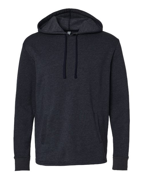 Load image into Gallery viewer, Unisex Malibu Welt Pocket Hoodie Sweatshirt - Heather Midnight Navy