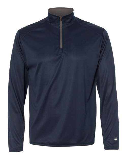 Load image into Gallery viewer, Badger 4102 Men's B-Core Quarter-Zip Pullover - Navy/ Graphite