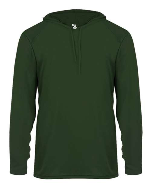 Load image into Gallery viewer, Badger 4105 Unisex B-Core Hooded Long Sleeve T-Shirt - Forest