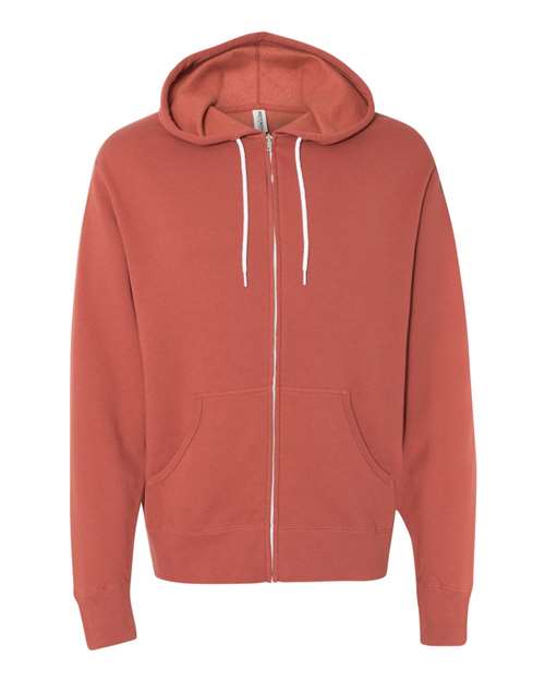 Load image into Gallery viewer, Unisex Lightweight Full-Zip Hooded Sweatshirt - Rust