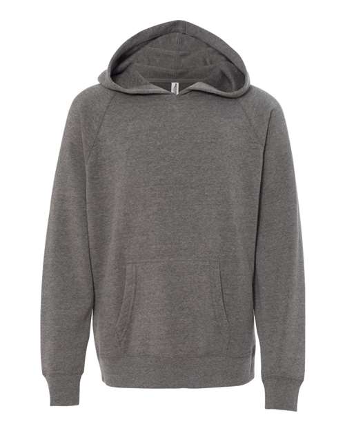 Load image into Gallery viewer, Youth Lightweight Special Blend Raglan Hooded Sweatshirt - Nickel