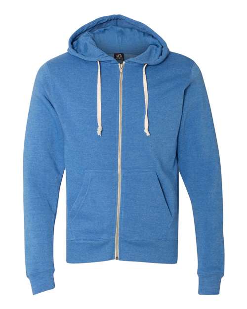Load image into Gallery viewer, J. America 8872 Men's Triblend Full-Zip Hooded Sweatshirt - Cool Royal Triblend