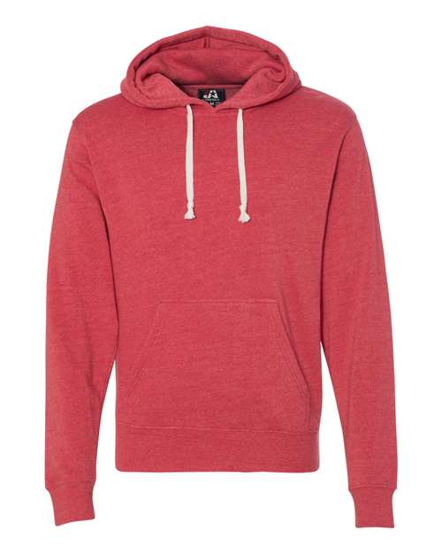 Load image into Gallery viewer, J. America 8871 Men's Triblend Fleece Hooded Sweatshirt - Red Triblend