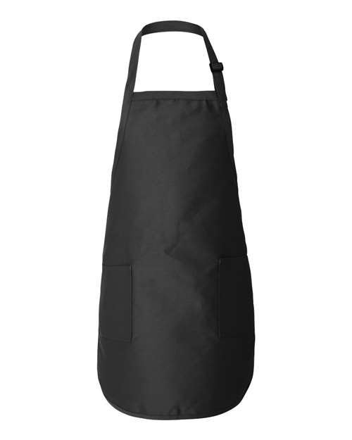 Load image into Gallery viewer, Q-Tees Q4350 Full-Length Apron with Pockets - Black