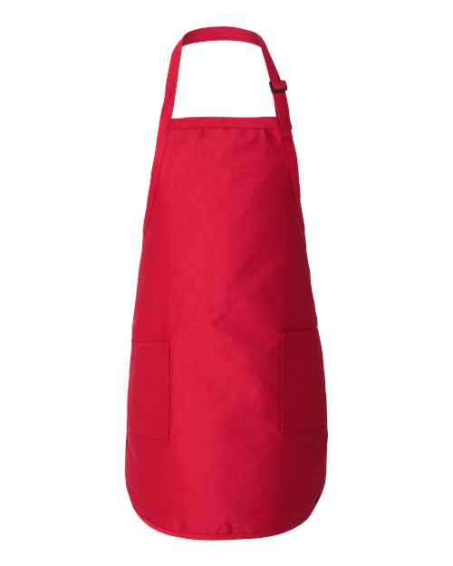 Load image into Gallery viewer, Q-Tees Q4350 Full-Length Apron with Pockets - Red