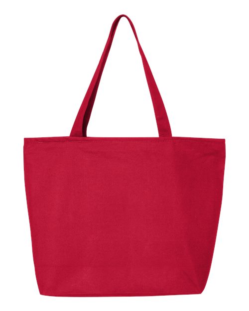 Load image into Gallery viewer, Q-Tees Q611 25L Zippered Tote - Red