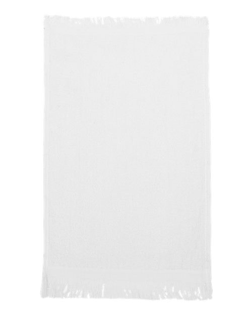 Load image into Gallery viewer, Q-Tees T100 Fringed Fingertip Towel - White