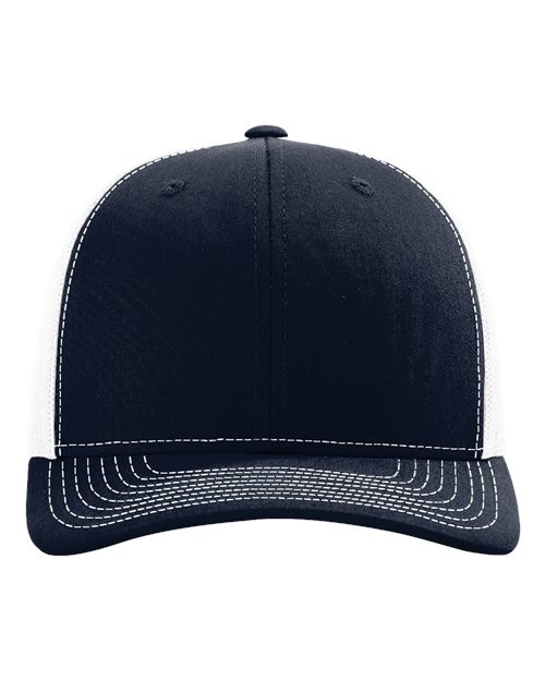Load image into Gallery viewer, Richardson 112 Snapback Trucker Cap - Navy/ White