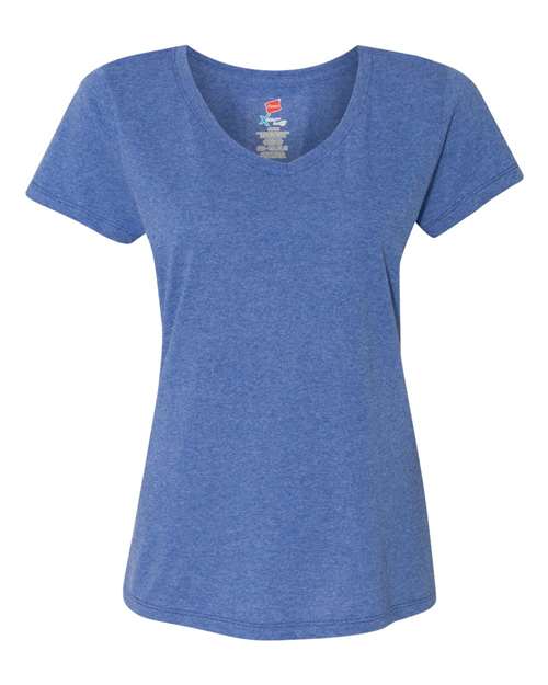 Load image into Gallery viewer, Women's Perfect-T Triblend V-Neck T-Shirt - Royal Triblend