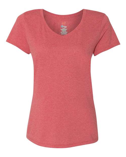 Load image into Gallery viewer, Women's Perfect-T Triblend V-Neck T-Shirt - Red Triblend