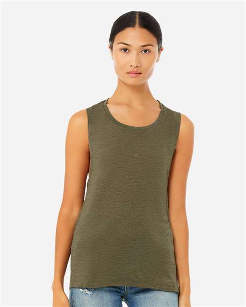 Load image into Gallery viewer, Women's Flowy Scoop Muscle Tank — product photo 15