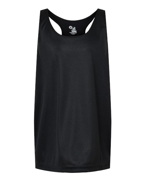 Load image into Gallery viewer, Badger 2166 Girls’ B-Core Racerback Tank Top - Black