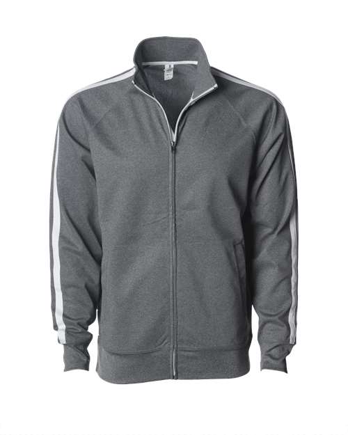 Load image into Gallery viewer, Independent Trading Co. EXP70PTZ Men's Lightweight Poly-Tech Full-Zip Track Jacket - Gunmetal Heather
