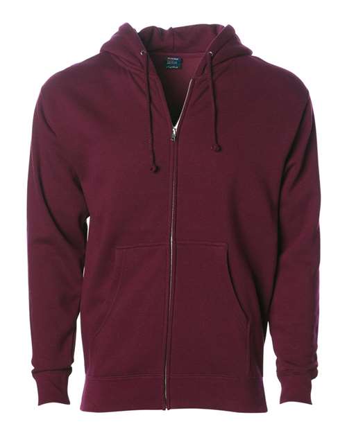 Load image into Gallery viewer, Unisex Heavyweight Full-Zip Hooded Sweatshirt - Maroon