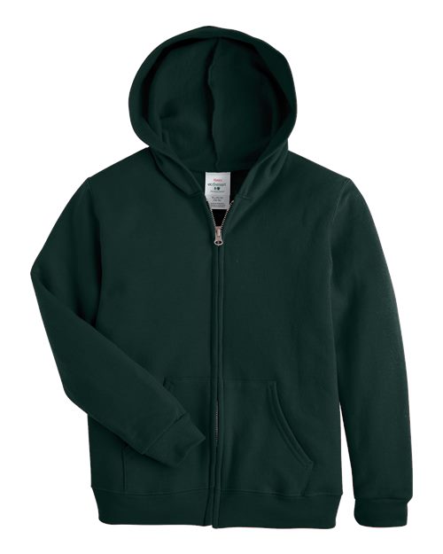 Load image into Gallery viewer, Youth EcoSmart® Full-Zip Hooded Sweatshirt - Deep Forest