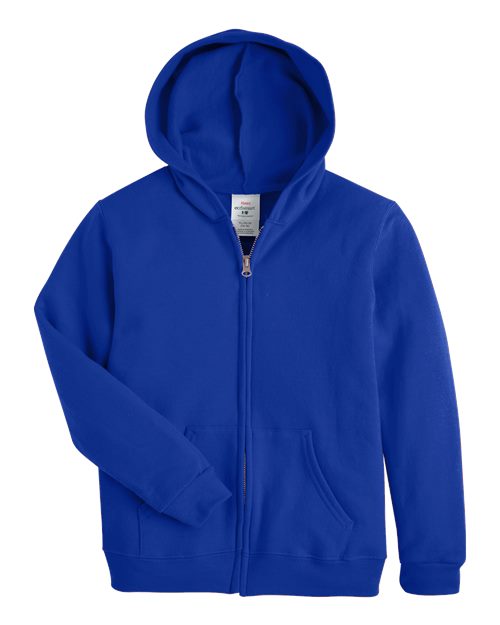 Load image into Gallery viewer, Youth EcoSmart® Full-Zip Hooded Sweatshirt - Deep Royal