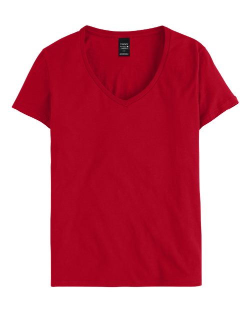 Load image into Gallery viewer, Women's Perfect-T V-Neck T-Shirt - Deep Red