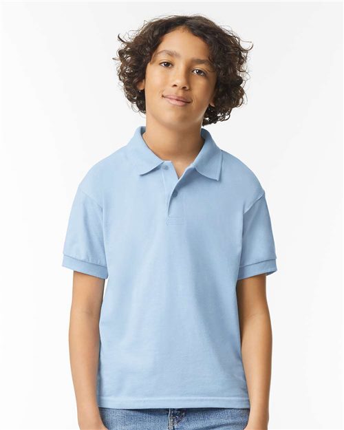 Load image into Gallery viewer, Youth DryBlend® Jersey Polo — blank polo for DTF printing