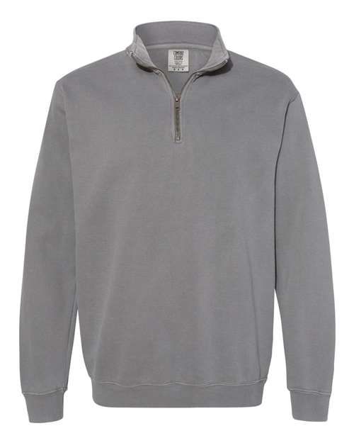 Load image into Gallery viewer, Unisex Garment-Dyed Quarter-Zip Sweatshirt - Grey