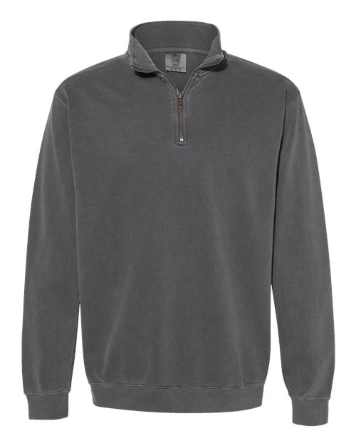 Load image into Gallery viewer, Unisex Garment-Dyed Quarter-Zip Sweatshirt - Pepper