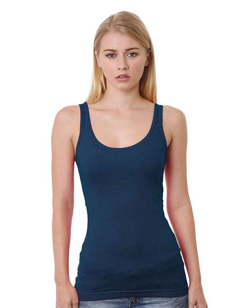 Load image into Gallery viewer, Women's USA-Made Tank Top - Heather Navy