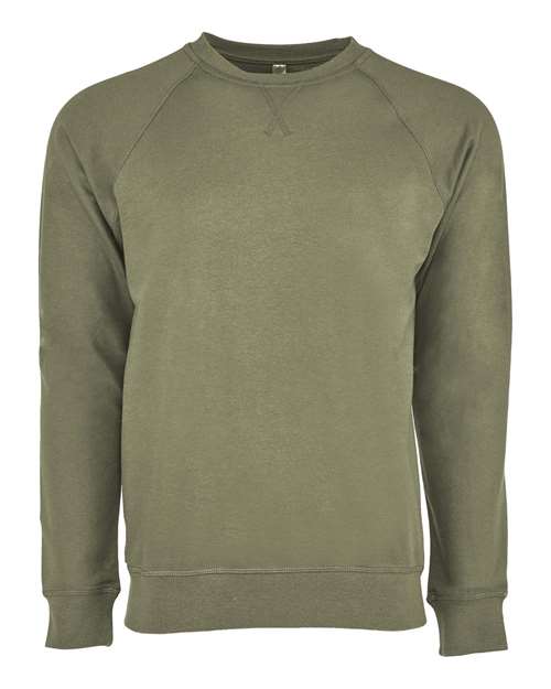 Load image into Gallery viewer, Unisex Laguna Raglan Crewneck Sweatshirt - Military Green