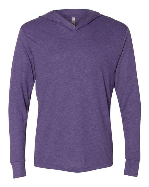Load image into Gallery viewer, Unisex Triblend Hooded Long Sleeve Pullover T-Shirt - Purple Rush