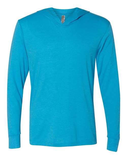 Load image into Gallery viewer, Unisex Triblend Hooded Long Sleeve Pullover T-Shirt - Vintage Turquoise