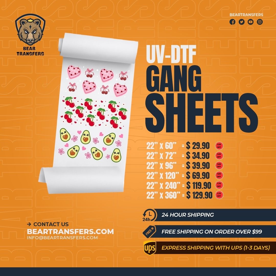 UV DTF 3D Stickers Gang Sheets (UPLOAD)