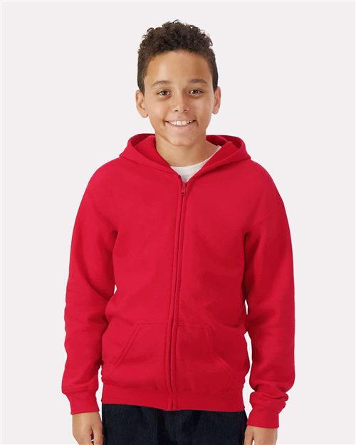 Load image into Gallery viewer, Youth Heavy Blend™ Full-Zip Hooded Sweatshirt — blank sweatshirt for DTF printing