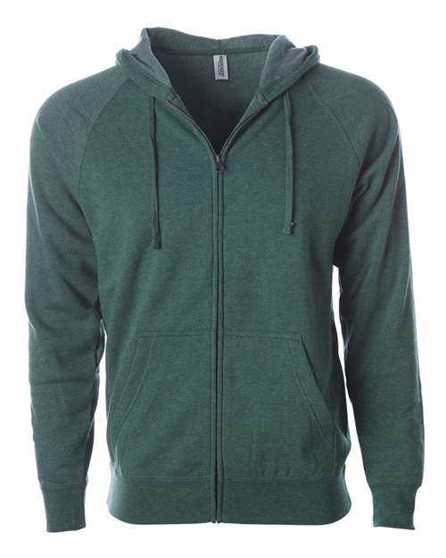 Load image into Gallery viewer, Unisex Special Blend Raglan Full-Zip Hooded Sweatshirt - Moss