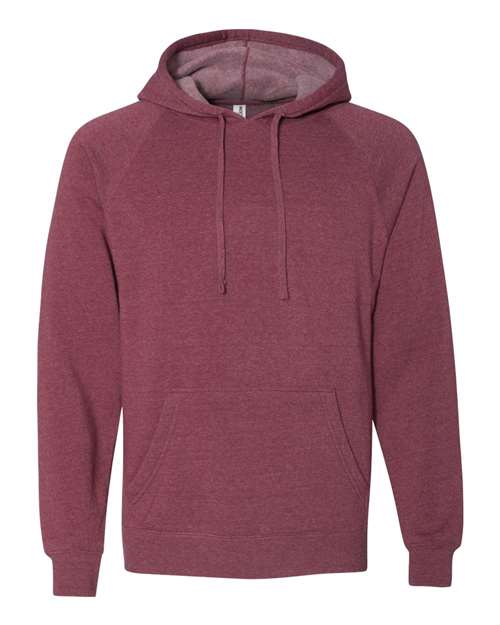 Load image into Gallery viewer, Unisex Special Blend Raglan Hooded Sweatshirt - Crimson