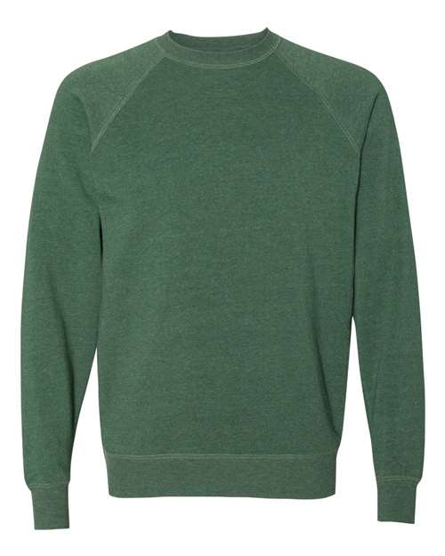 Load image into Gallery viewer, Unisex Special Blend Raglan Crewneck Sweatshirt - Moss