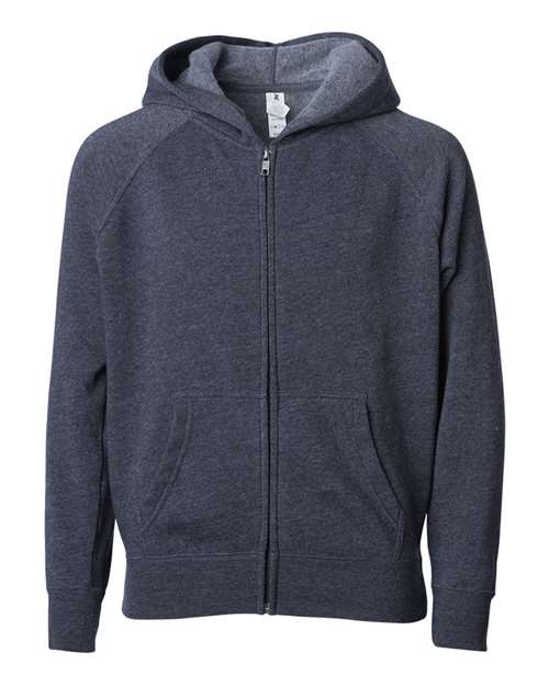 Load image into Gallery viewer, Youth Lightweight Special Blend Raglan Zip Hood - Midnight