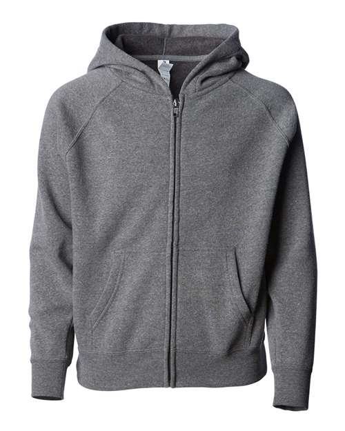 Load image into Gallery viewer, Youth Lightweight Special Blend Raglan Zip Hood - Nickel