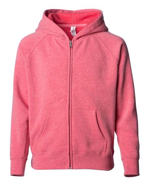 Load image into Gallery viewer, Toddler Lightweight Special Blend Raglan Zip Hood - Pomegranate