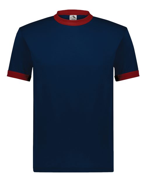Load image into Gallery viewer, Augusta Sportswear 710 Unisex 50/50 Ringer T-Shirt - Navy/ Red