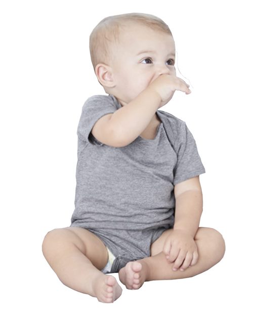 Load image into Gallery viewer, Infant Triblend One Piece — blank youth apparel for DTF printing
