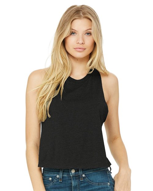 Load image into Gallery viewer, Women's Racerback Crop Tank — blank tank top for DTF printing