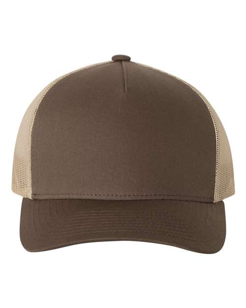 Load image into Gallery viewer, YP Classics 6506 Five-Panel Retro Trucker Cap - Brown/ Khaki