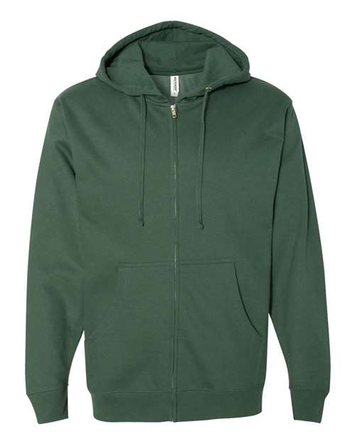 Load image into Gallery viewer, Unisex Midweight Full-Zip Hooded Sweatshirt - Alpine Green