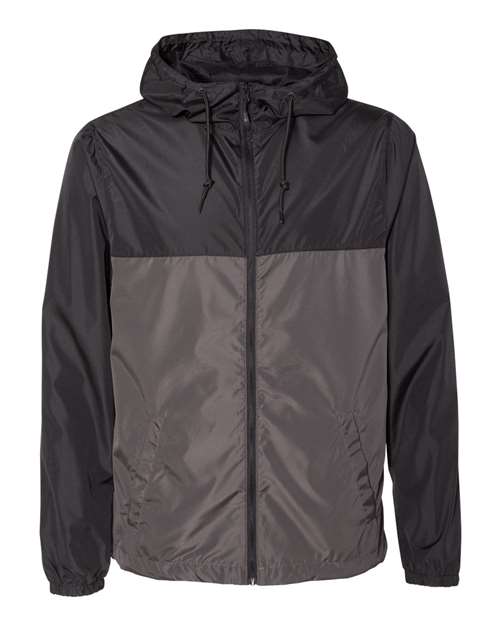 Load image into Gallery viewer, Independent Trading Co. EXP54LWZ Men's Lightweight Windbreaker Full-Zip Jacket - Black/ Graphite