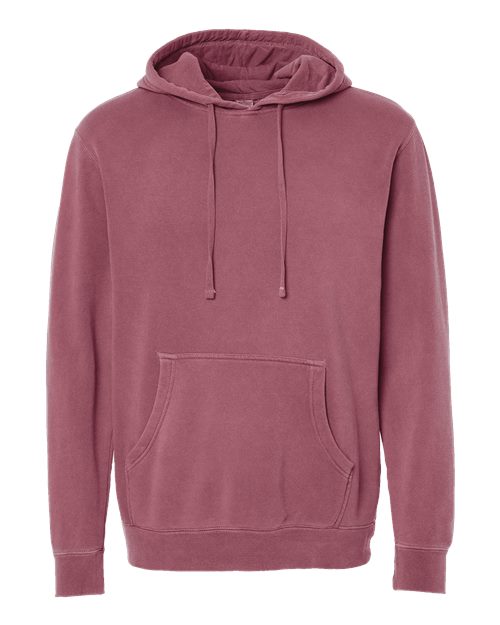 Load image into Gallery viewer, Unisex Midweight Pigment-Dyed Hooded Sweatshirt - Pigment Maroon