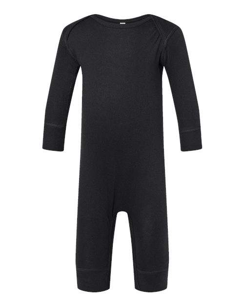 Load image into Gallery viewer, Infant Long Legged Baby Rib Bodysuit - Black
