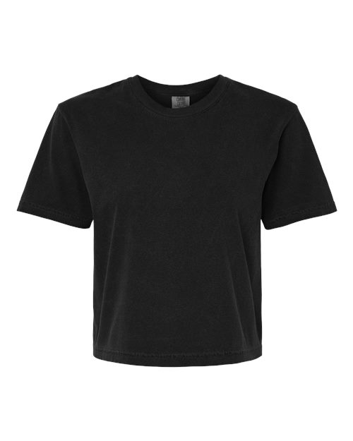 Load image into Gallery viewer, Women's Garment-Dyed Heavyweight Boxy T-Shirt - Black