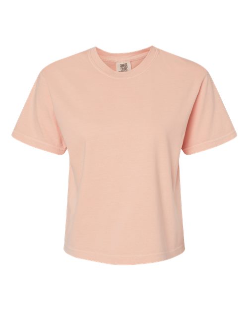 Load image into Gallery viewer, Women's Garment-Dyed Heavyweight Boxy T-Shirt - Peachy