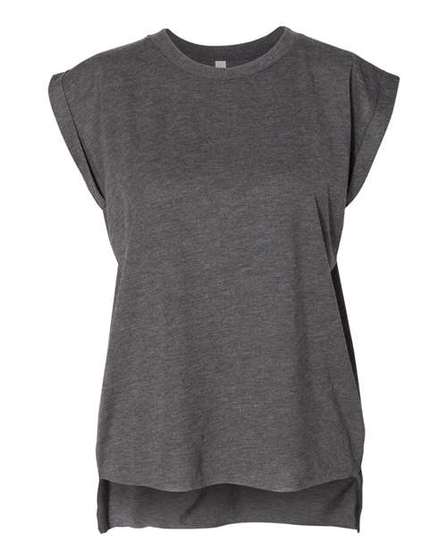 Load image into Gallery viewer, Women’s Flowy Rolled Cuffs Muscle Tee — product photo 2